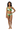 Full-body brunette female model peaceful