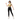 Geo Stripe Crop Top - Asian female model with leggings