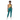 Geo Stripe Crop Top - Black female model with joggers