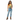 Geo Stripe Crop Top - Latina female model with distressed jeans