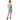 Geo Stripe Crop Top - Latina female model with shorts
