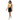 Geo Stripe Crop Top - South Asian female model with mini skirt