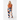 Geometric Mosaic Wide-Leg Joggers - White female model with crop top