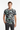 Geometric mountain pattern tee with smile