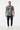 Geometric pattern tee with navy joggers