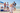Girl at beach party celebration