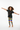Girl dancing in striped leggings