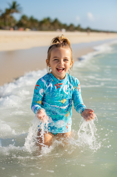 Girl in Ocean Waves
