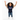 Girl navy tee leaping