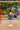 Girl on playground swings