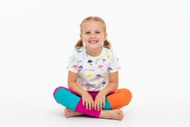 Girl sitting cross-legged