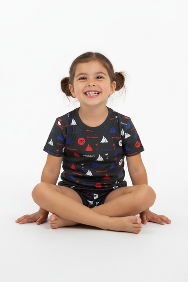 Girl sitting cross-legged