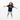 Girl twirling navy tee