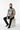 Graphite heather tee sitting on cube