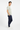 Grid Pulse Tee with navy joggers side