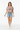 Hazy pink crop top walking forward
