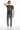 Heather dark grey ALPPEER tropical tee hand behind head