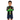 Hispanic boy in Play Robo rash guard with navy trunks on white background