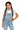 Hispanic girl in overalls