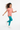 Hispanic girl in teal leggings