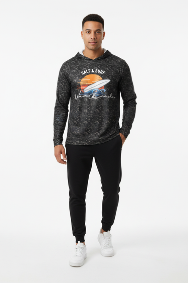 Hoodie with Black Joggers Front