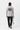 Ice grey tee back walking away