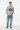 Ice grey tee front with hands in pockets