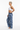 Model 2 - Side view of blue camo wide-leg pants