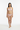 Asian female model wearing Pink Reverie bikini - serene expression