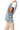 Plaid pajama top - side stretch view