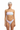 Model 7 - Front view of pastel tie-dye bandeau bikini
