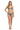 Blonde model wearing Daring Greys bikini - halter neck style