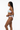 Model 5 - Side view of pastel tie-dye bandeau bikini