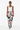 Woman wearing camo-print pajama pants - front view