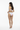 Model 1 - Back view of pastel tie-dye bandeau bikini