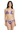 Asian female model wearing Purple Majesty bikini - serene expression