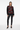 Geometric hearts sweater with black leather pants for edgy modern style