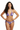 Latina female model wearing Purple Majesty bikini - playful pose