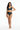 Model wearing textured high-waisted bikini - studio shot