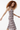 Model 3 - Side view of romantic floral slip dress