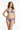 Redhead female model wearing Purple Majesty bikini - elegant look