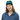 Female model wearing Surfxion turquoise wave print beanie - front view