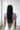 Model 5 - Back view of rainbow palm crop tee