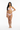 South Asian female model wearing Pink Reverie bikini - peaceful expression