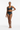Textured teal and black bikini - editorial studio shot