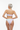 Model 7 - Back view of pastel tie-dye bandeau bikini