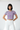 Model 4 - Front view of rainbow palm crop tee