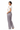 Silver satin pajama pants - back view