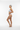Model 7 - Side view of pastel tie-dye bandeau bikini
