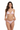 Brunette female model wearing Pink Reverie bikini - casual pose